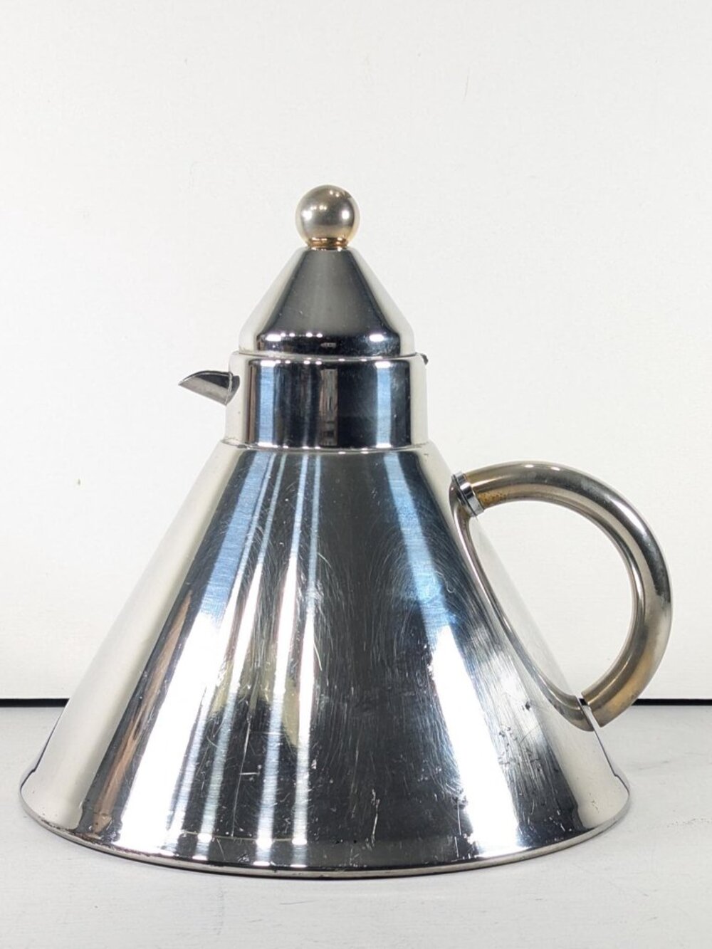 Vintage 1980s Inoxpran Orchidea Design Kettle, Italian MCM Memphis Design